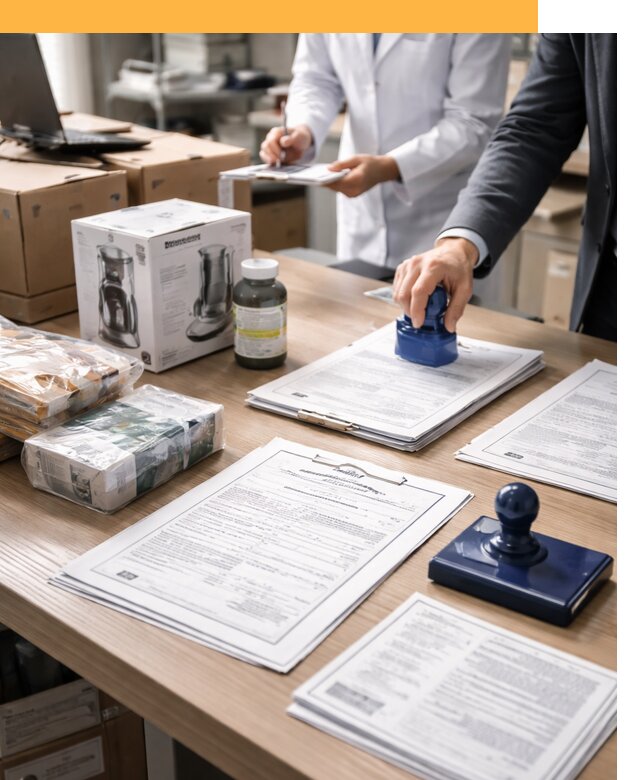 Сертификация импортных товаров от 12332 с таможенным сопровождением